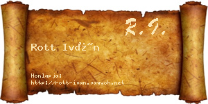 Rott Iván névjegykártya