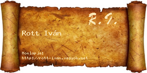 Rott Iván névjegykártya